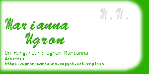 marianna ugron business card